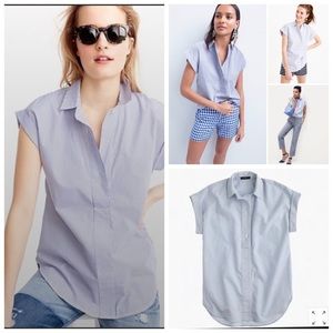 J.Crew Short Sleeve Popover Shirt Top